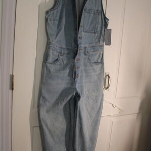 Levi Strauss & Co. Light Wash Sleeveless Denim Jumpsuit